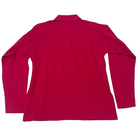 Vintage 012 Benetton Youth Boy's Pink Long Sleeve Polo Shirt Sz XL - Picture 2 of 6